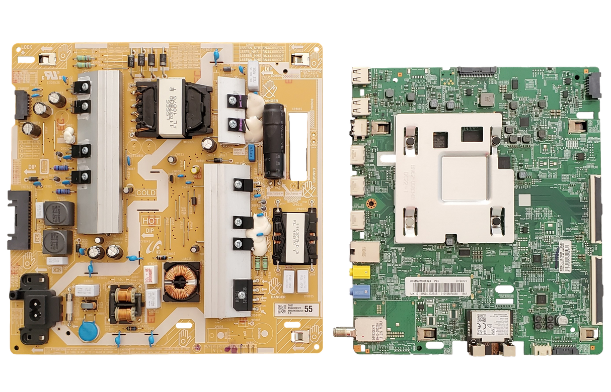 UN55NU7100FXZA Samsung TV Repair Kit, BN94-13274B Main Board, BN44-00932C Power Supply, UN55NU7100FXZA