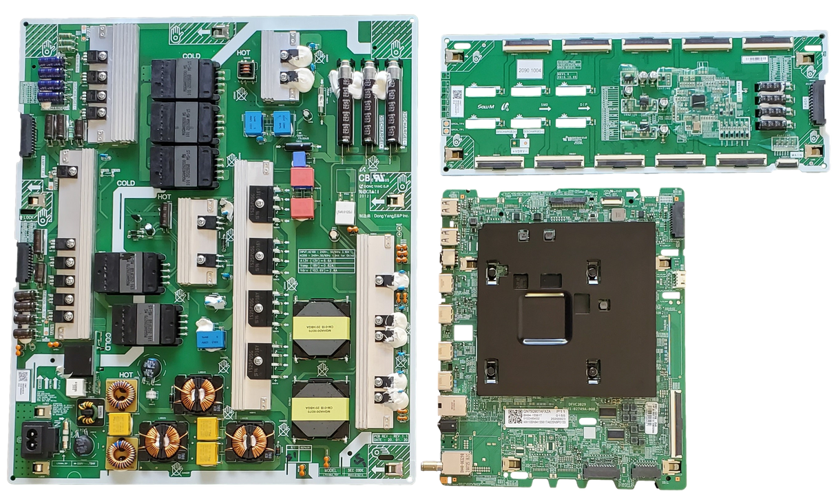 QN75Q90TAFXZA Samsung TV Repair Kit, BN94-15561T Main Board, BN44-01031A Power Supply, BN44-01037A LED Driver, BN59-01340A Wi-Fi Board, QN75Q90TAFXZA