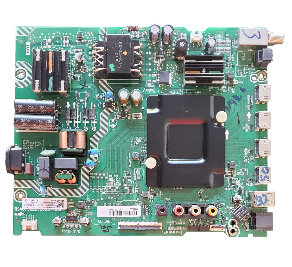 298249 Hisense Main Board, 298249, 298251, 43A53FUA(0006)/L0525, RSAG7.820.1063/ROH, 43A6G