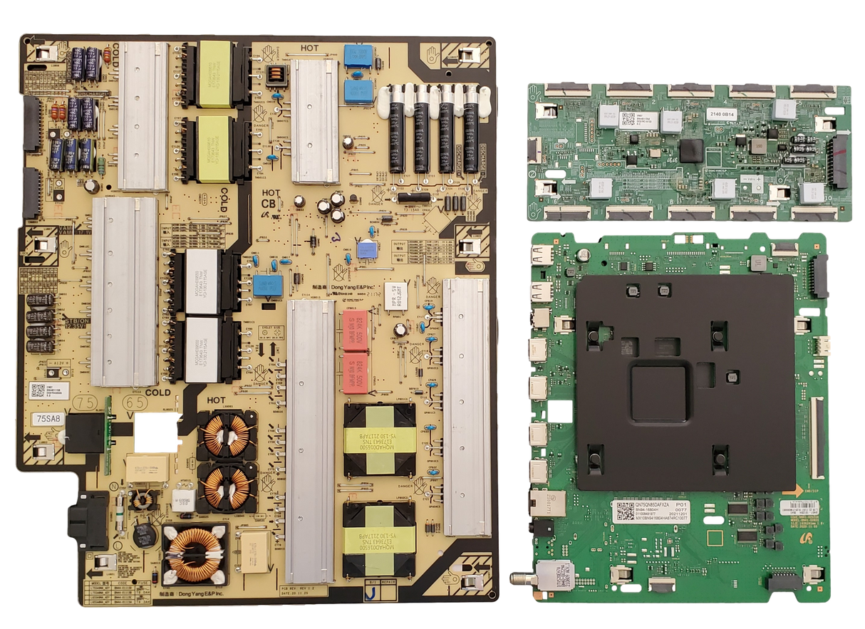 QN75QN85DAFXZA Samsung TV Repair Parts Kit, BN94-16804H Main Board, BN44-01115B Power Supply, BN44-01135A LED Driver, QN75QN85DAFXZA BA01, QN75QN85DAFXZA