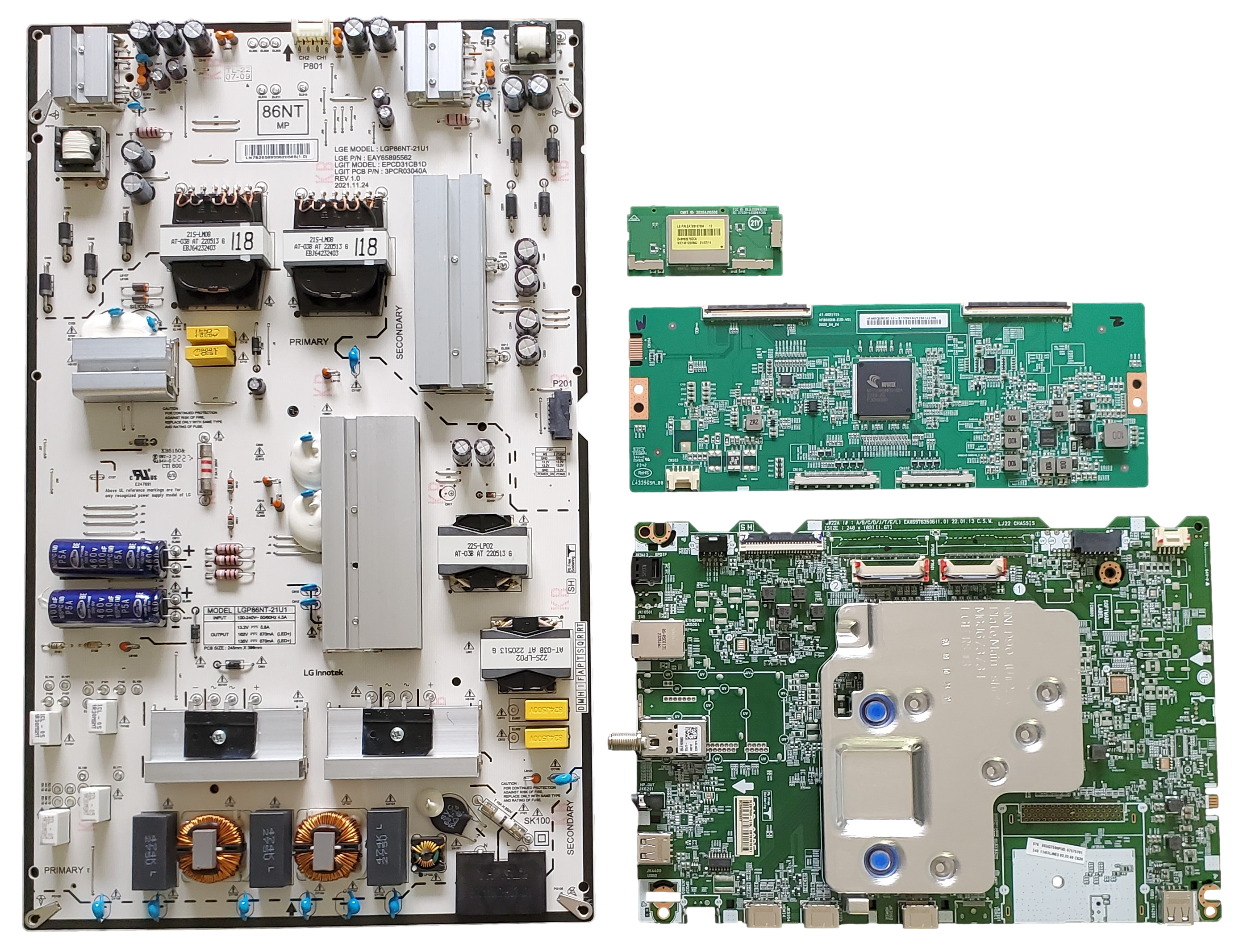 86UQ7070ZUD LG TV Repair Parts Kit, EBT67575701 Main Board