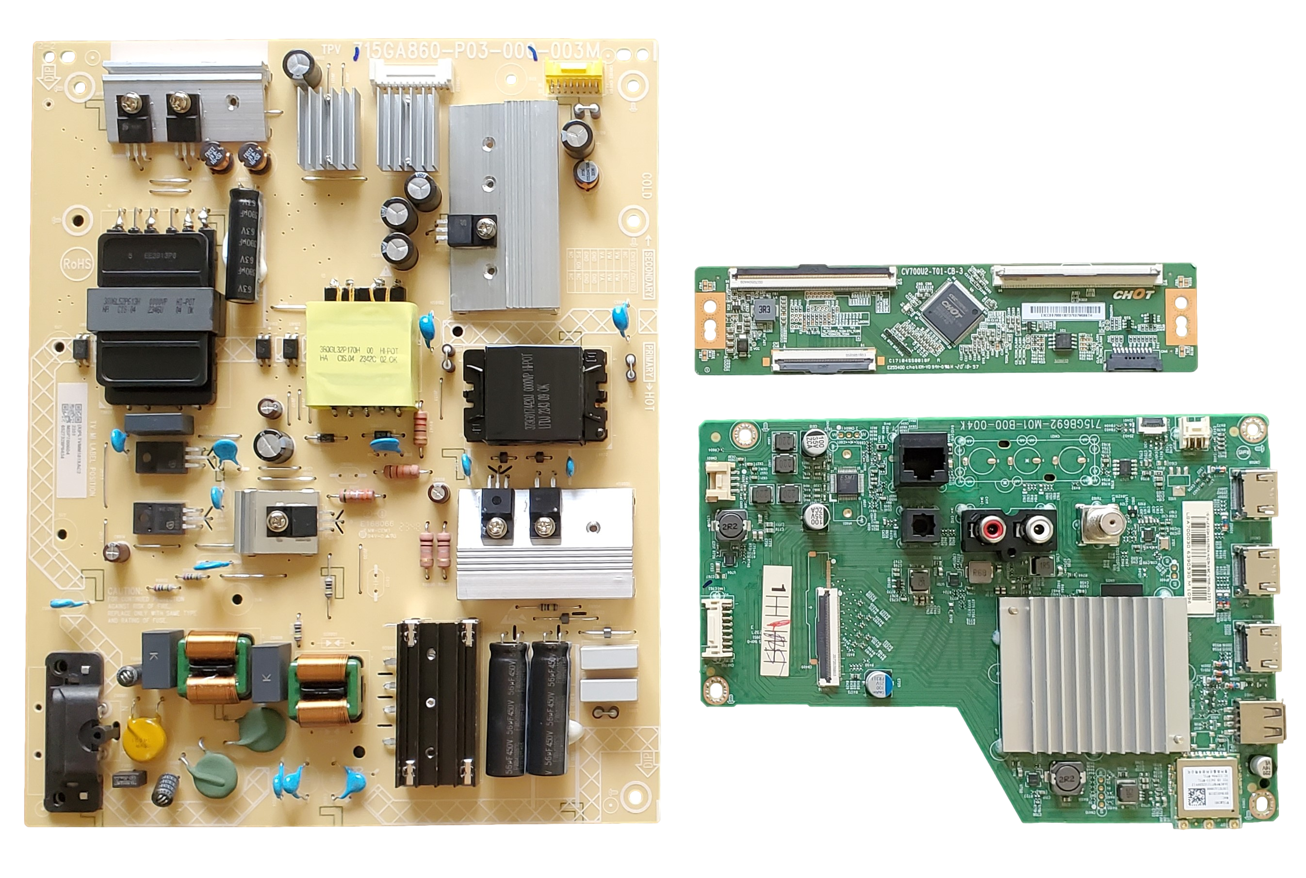 V705X-J01 Vizio TV Repair Parts Kit, 756TXLCB02K141 Main Board