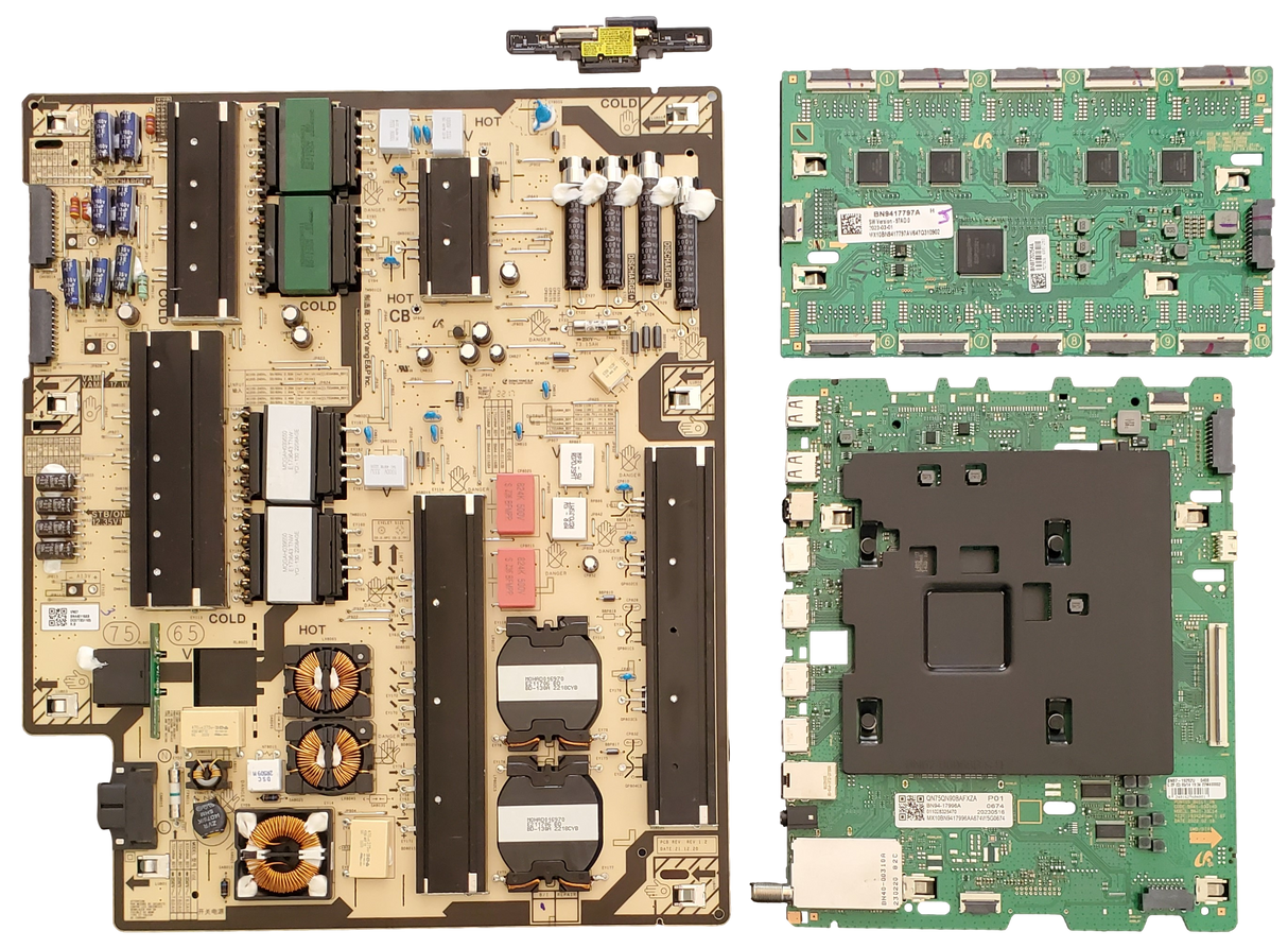 QN75QN90BDFXZA Samsung TV Repair Parts Kit, BN94-17996A Main Board, BN44-01168B Power Supply, BN94-17797A LED Driver, BN59-01397A Wifi, QN75QN90BDFXZA CK05, QN75QN90BDFXZA