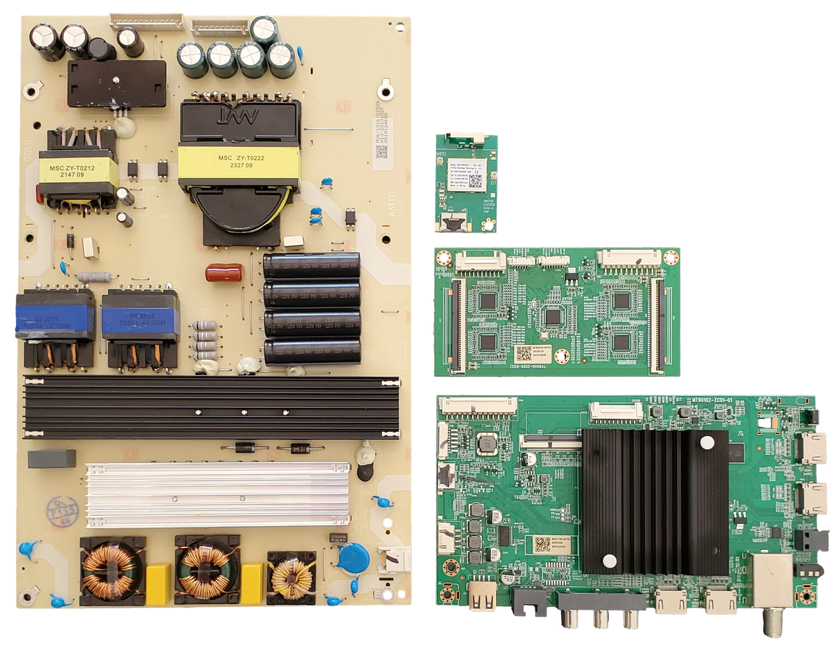 65R6A5X Roku TV Repair Parts kit, 515C90102M24 Main Board, 514C6508M06 Power Supply, TV50A0-ZC02-01 LED Driver, WXT05R2601 Wifi, 65R6A5X