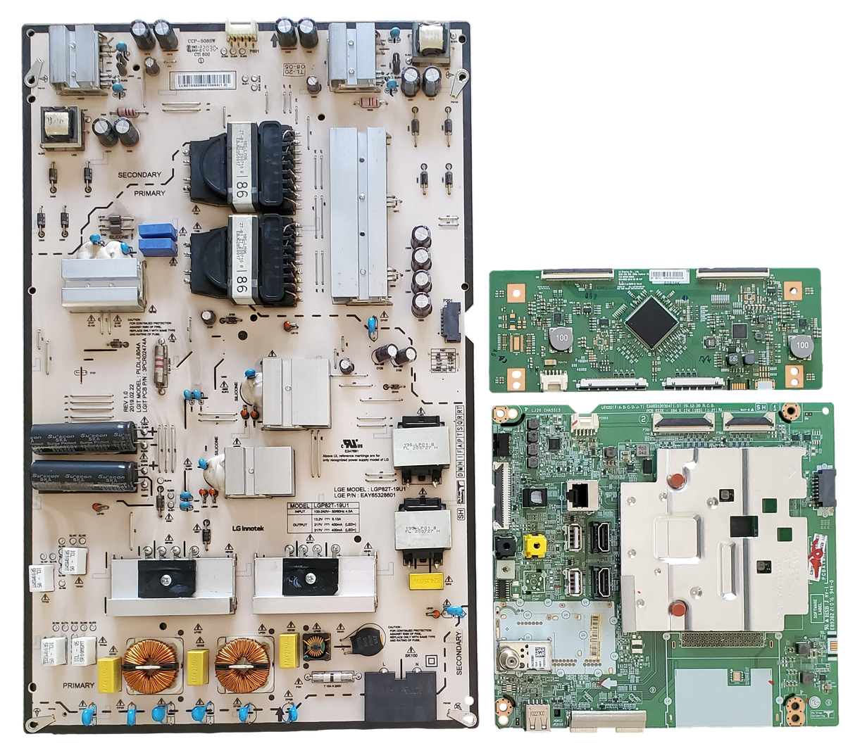 82UN8570AUD LG TV Repair Parts Kit, EBT66509301 Main Board, EAY65328601 power Supply, 6871L-6282A T-Con, EAT64454803 Wifi, 82UN8570AUD.BUSWLJR, 82UN8570AUD