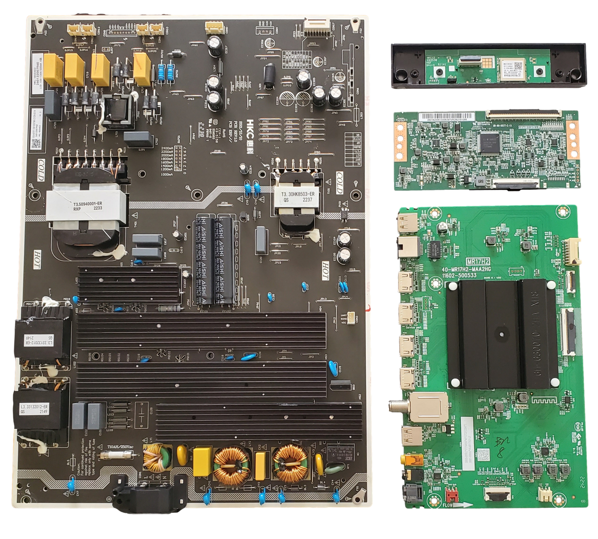 85S455 TCL TV Repair Parts Kit, 30800-000622 Main Board, 260132007960 Power Supply, 26016200613 T-Con, 30112-000021 Wifi, 85S455