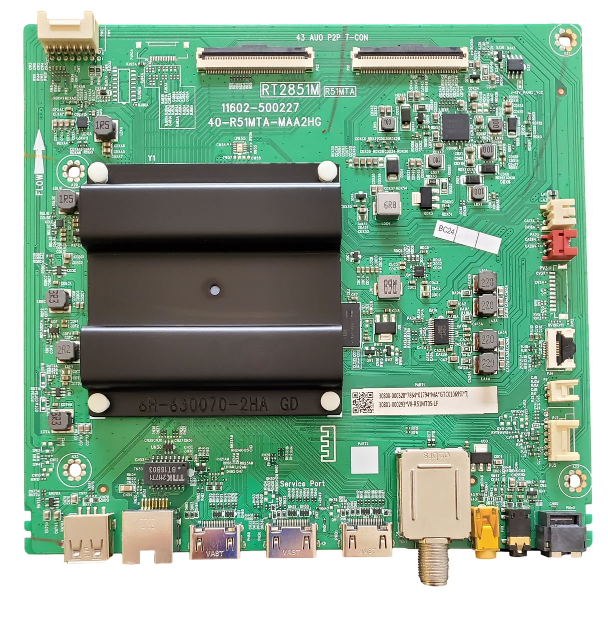 30800-000328 TCL Main Board, 30801-000293, 40-R51MTA-MAA2HG, 43S446