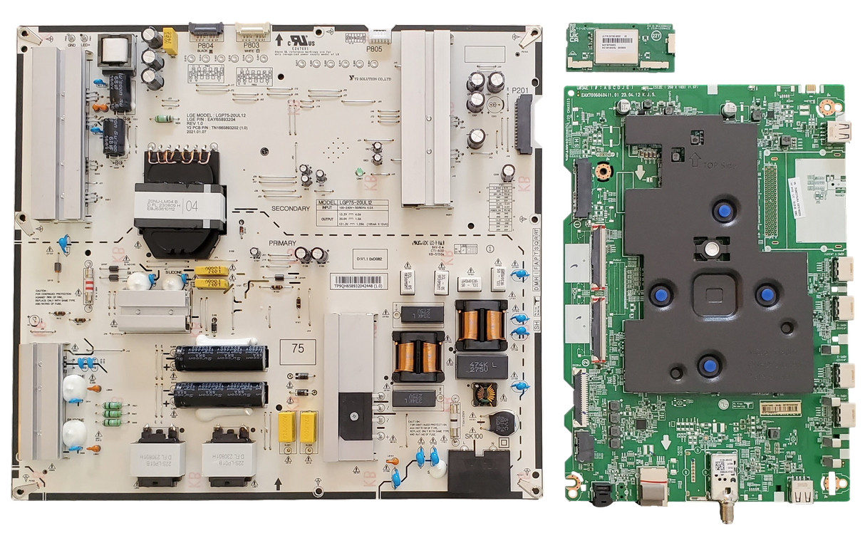 75QNED75URA LG TV Repair Parts Kit, EBT67452202 Main Board, EAY65893204 Power Supply, EAT65182001 Wifi, 75QNED75URA.BUSFLKR, 75QNED75URA