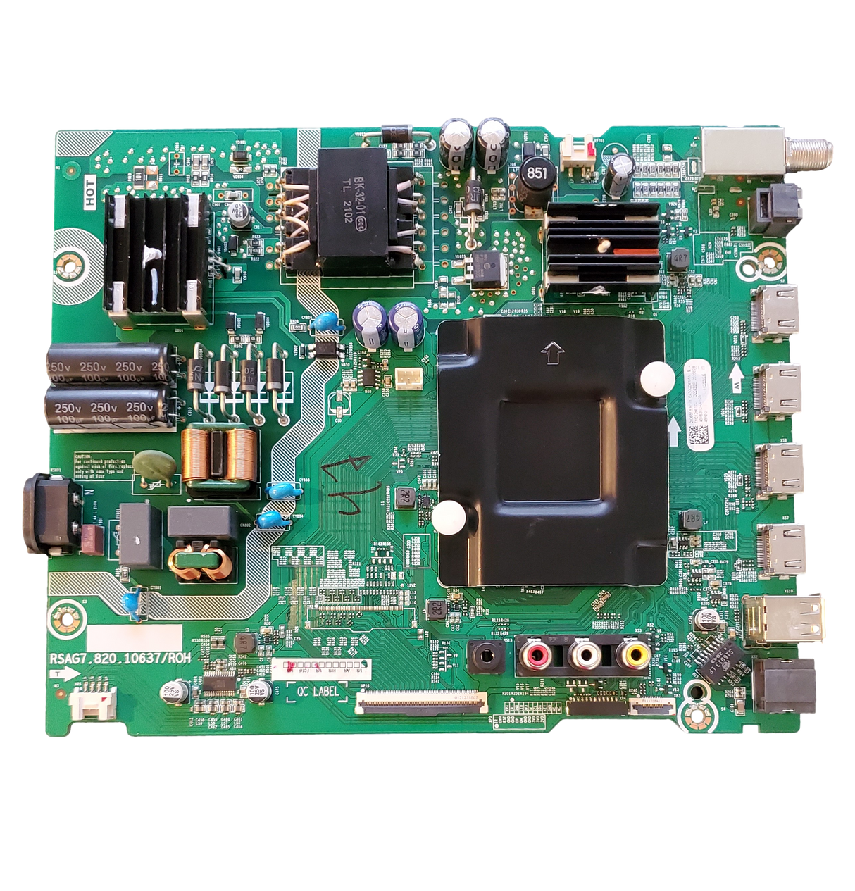 289910 Hisense Main Board, RSAG7.820.10637/ROH, 283581, 283582, 43A6G