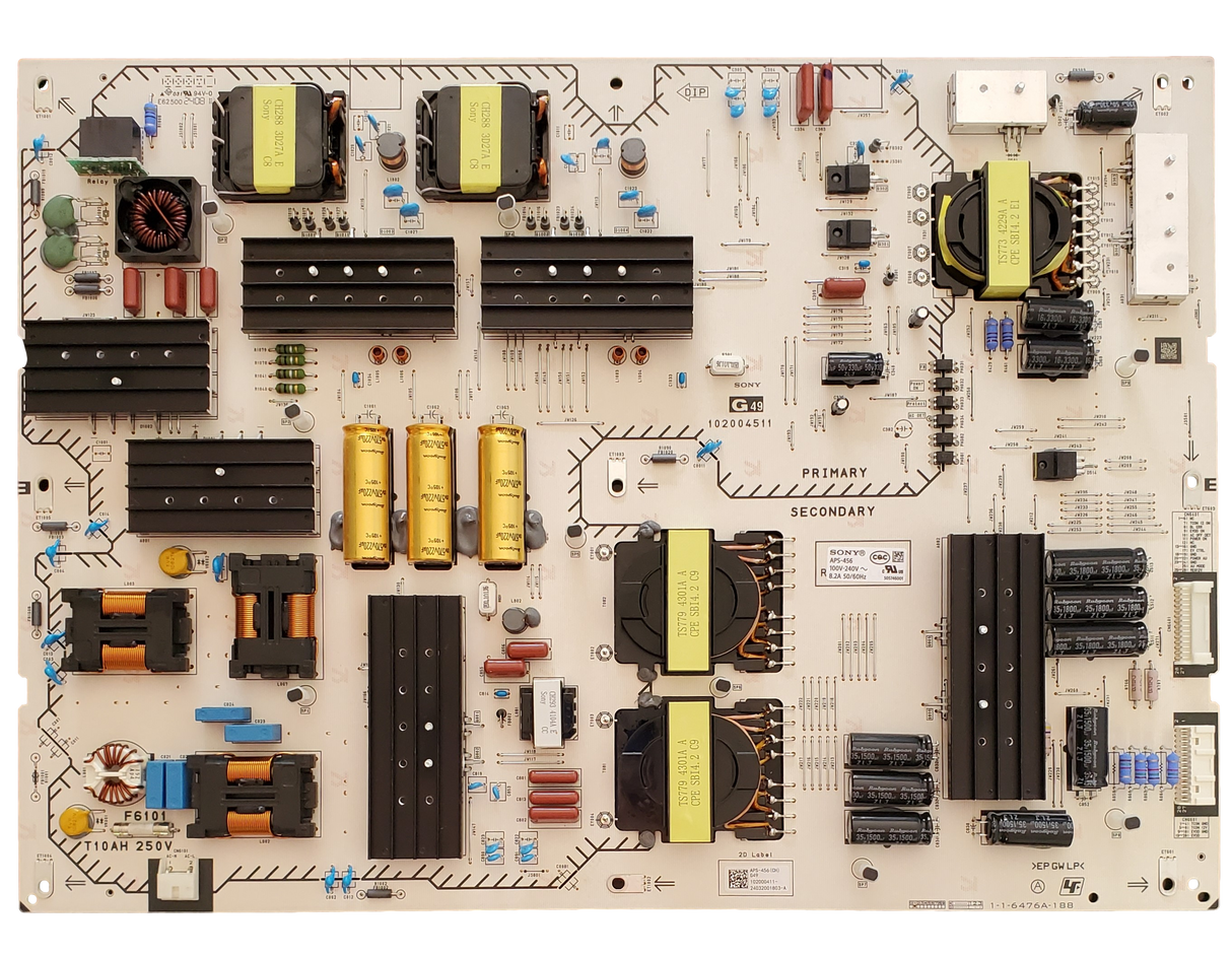 1-020-004-11 Sony Power Supply, APS-456 (CH), 1-1-6476A-188,102004511, G49, K-77XR80