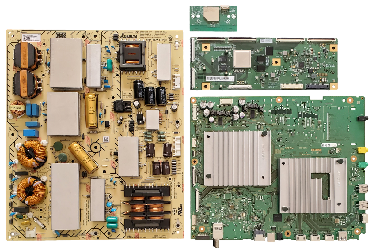 XBR-65A8H Sony TV Repair Parts Kit, A-5014-169-A Main Board, 1-006-402-11 Power Supply, 6871L-6385A T-Con, 1-005-419-11 Wifi, XBR-65A8H