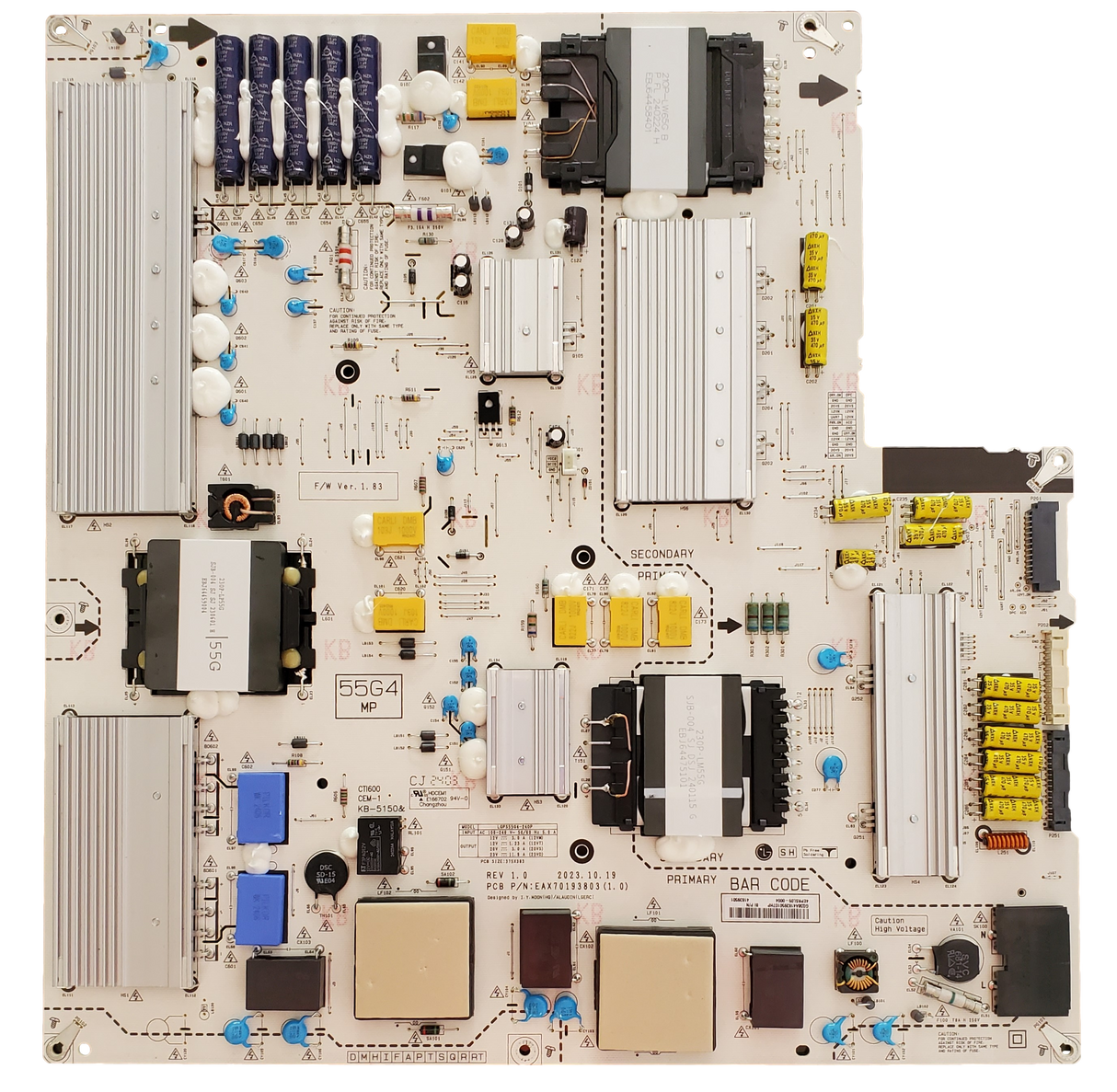 EBR41839501 LG Power Supply, EAX70193803(1.0), LGPS55G4-240P, 55G4, OLED55G4SUB