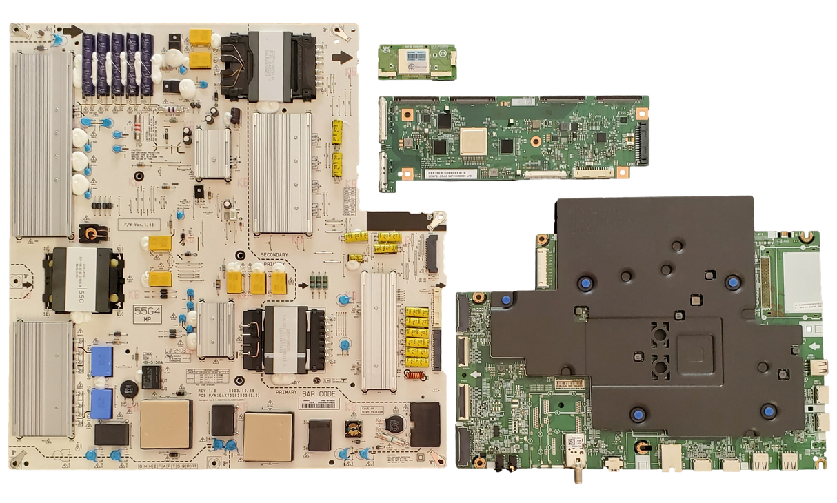 OLED55G4SUB LG TV Repair Parts Kit, EBT67795102 Main Board, EBR41839501 Power Supply, 6871L-7630A T-Con, EAT65164801 Wifi, OLED55G4SUB