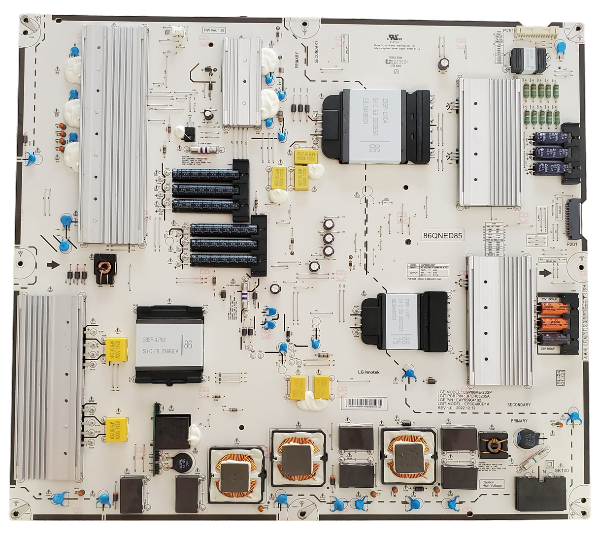 EAY65904102 LG Power Supply, 3PCR03235A, EPCE40CD1A, LGP86ME-23SP, 86QNED90TUA