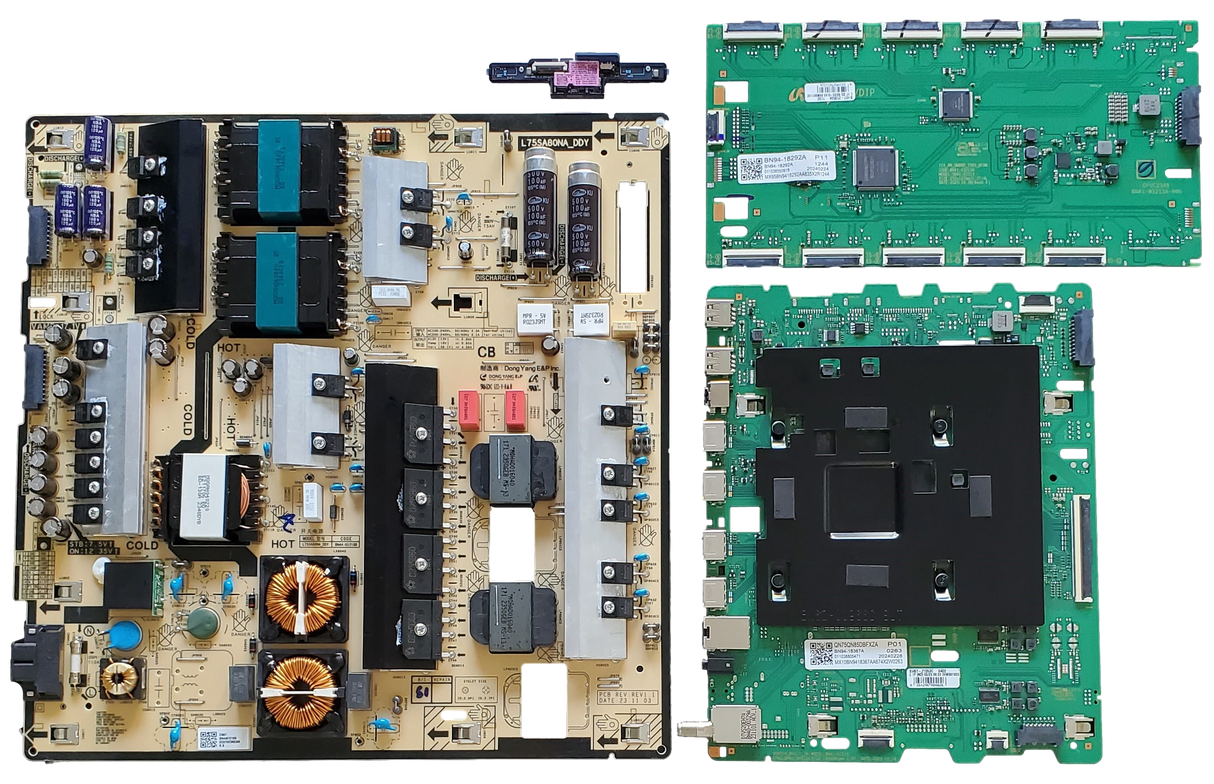 QN75QN85DBFXZA Samsung TV Repair Parts Kit, BN94-18367A Main Board, BN44-01218B Power Supply, BN94-18292A LED Driver, BN59-01468A Wifi, QN75QN85DBF, QN75QN85DBFXZA