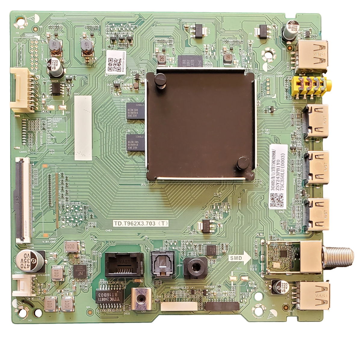 343405 Toshiba Main Board, TD.T962X3.703, 75C350LU – TV Parts Today