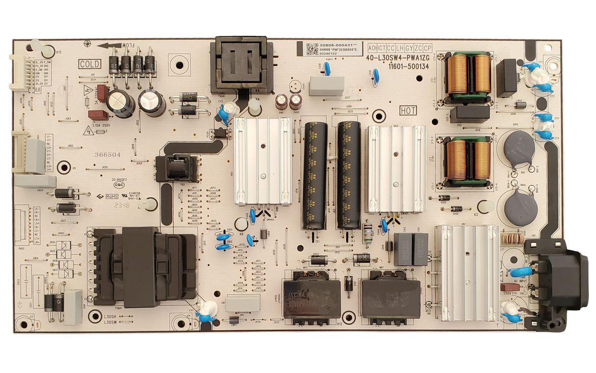 30805-000431 TCL Power Supply Board, 40-L30SW4-PWA1ZG, 75S551G