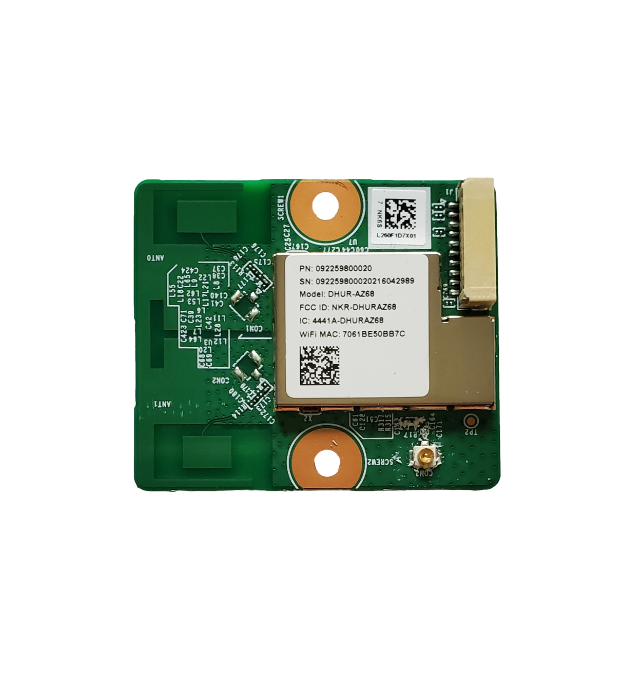 092259800020, Insignia Wi-Fi Board, DHUR-AZ68, NS-39F201NA23