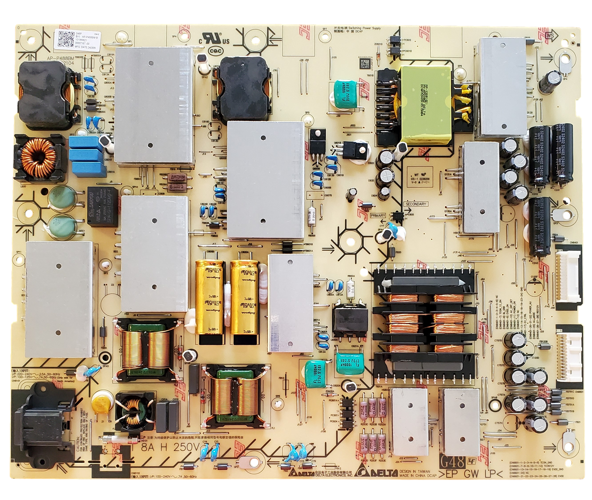 1-019-998-21 Sony Power Supply Board, 101999821, G48, AP-P488BM B, 2955092104, K65XR80, K-65XR80