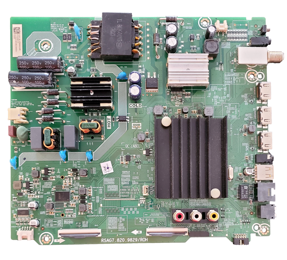 276713 Hisense Main Board/Power Supply, RSAG7.820.9829/ROH, 275551, 264539, HU43A6109FUWV, 43A60GMV