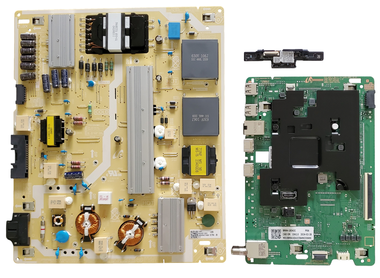 QN65Q60DDFXZA Samsung TV Repair Parts Kit, BN94-18342C Main Board, BN44-01102C Power Supply, BN59-01403A Wifi, QN65Q60DDFXZA CA01, QN65Q60DDFXZA