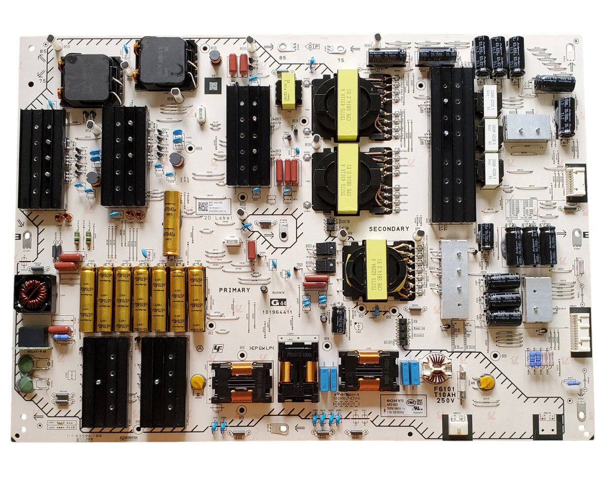 1-019-183-11 Sony Power Supply Board, 101918311, APS455, APS455(CH), 101964411, K-85XR90, K85XR90, K-85XR90C, K85XR90C