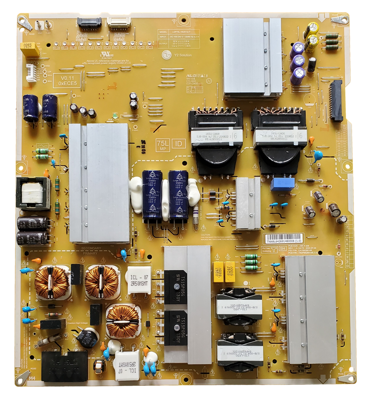 EAY64269148 LG Power Supply, LGP75L-16UH12-IT, 75UH5C-B