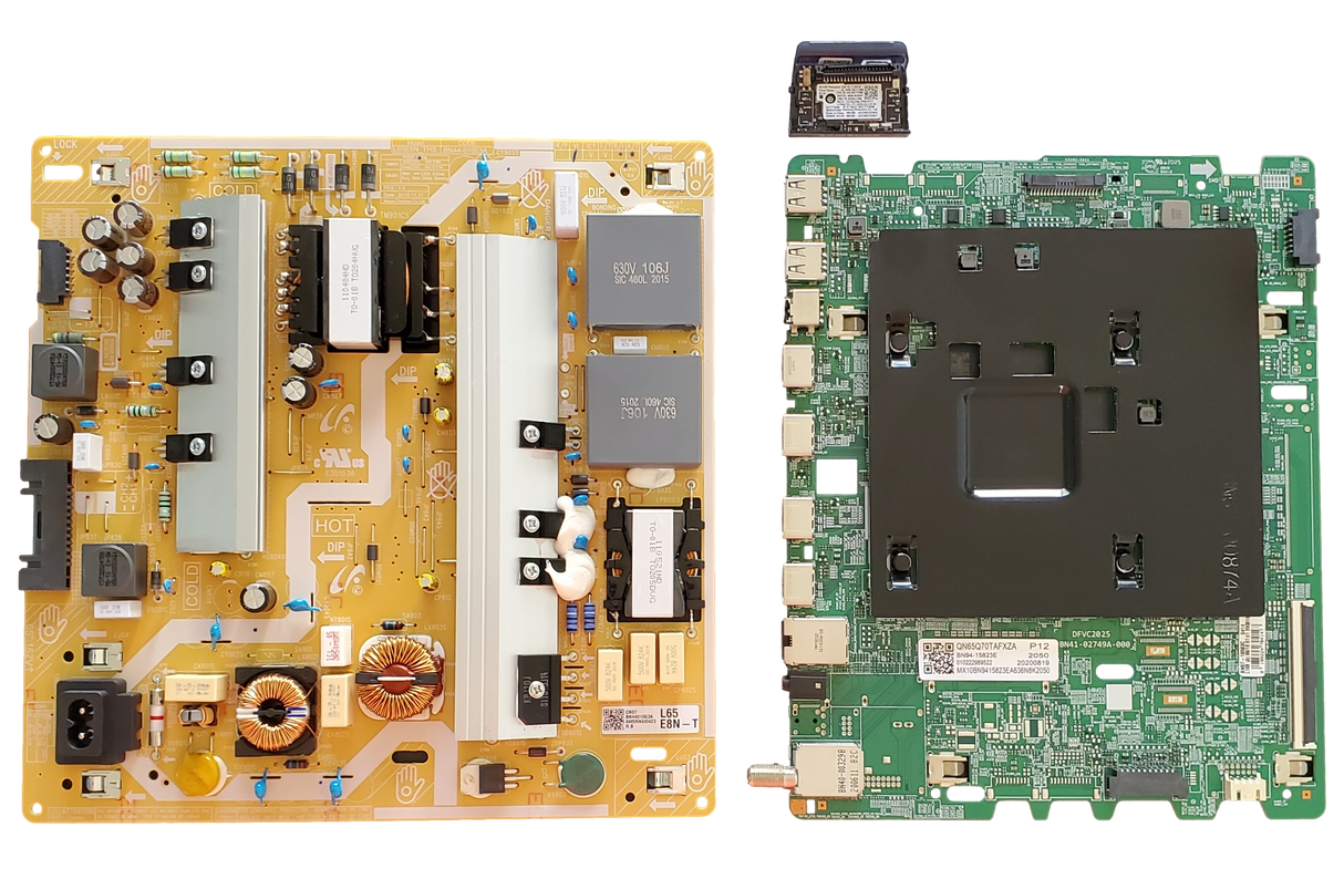 QN65Q70TAFXZA Samsung TV Repair Parts Kit, BN94-15823E Main Board, BN44-01063A Power Supply, BN59-01338A Wifi, QN65Q70TAFXZA CC03, QN65Q70TAFXZA