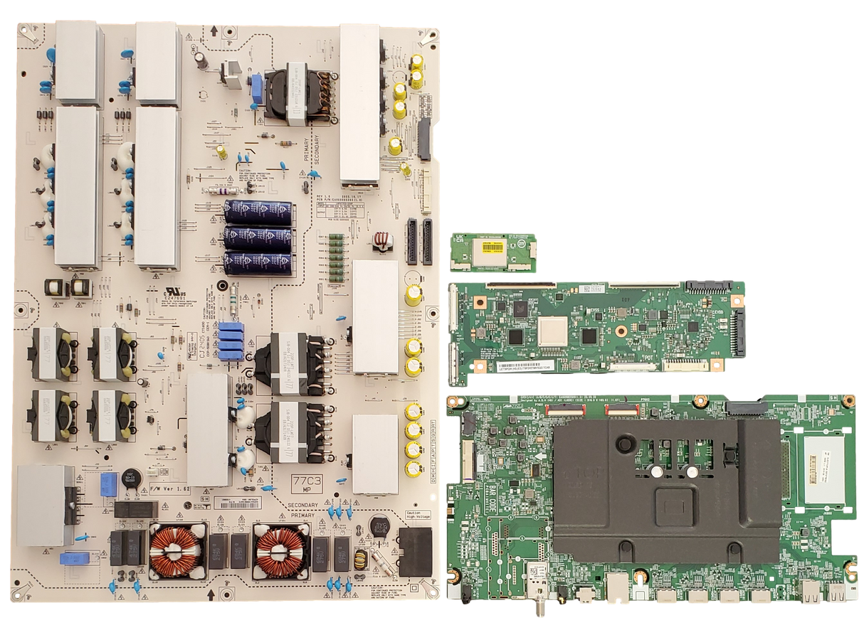 OLED77C4AUA LG TV Repair Parts Kit, EBT67871102 Main Board, EBR41959901 Power Supply, 6871L-7606B T-Con, EAT65167005 Wifi, OLED77C4AUA