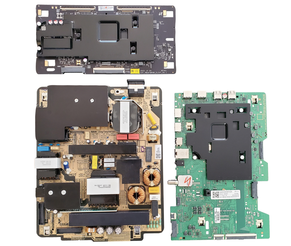 QN65S90DAFXZA Samsung TV Repair Parts Kit, BN94-18350C Main Board, BN44-01265A Power Supply, BN96-55775A T-Con, QN65S90DAFXZA FB01, QN65S90DAFXZA