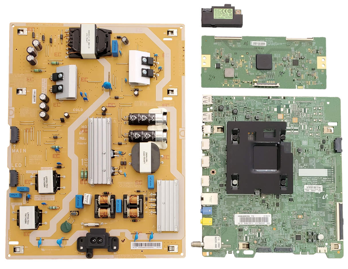 UN65MU6290VXZA Samsung TV Repair Parts Kit, BN94-12811V Main Board, BN44-00873C Power Supply, 6871L-5606A T-Con, BN59-01174D Wifi, UN65MU6290VXZA