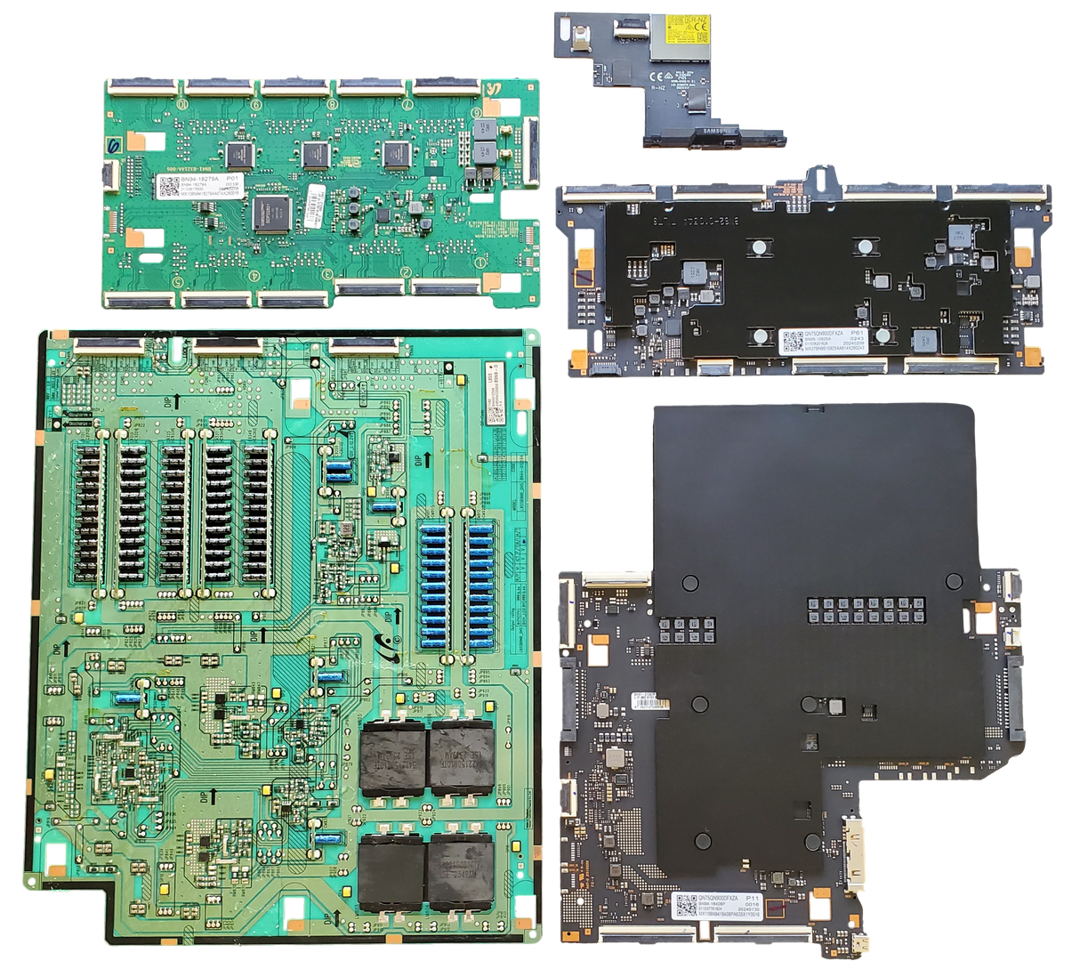 QN75QN900DFXZA Samsung TV Repair Parts Kit, BN94-18408P Main Board, BN95-10925A T-Con, BN44-01259A VSS Drive,  BN94-18279A LED Driver, BN59-01460A Wifi, QN75QN900DFXZA