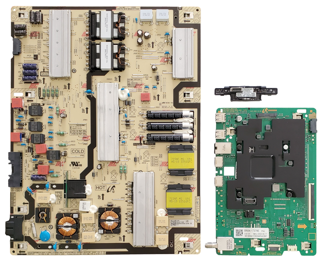 QN85Q60BDFXZA Samsung TV Repair Parts Kit, BN94-17378E Main Board, BN44-01104B Power Supply, BN59-01360A Wifi, QN85Q60BDFXZA, QN85Q60BAFXZA