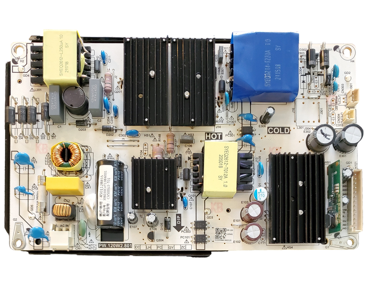 CV500U2-T01-V0 Sansui Power Supply Board, PW.120W2.801, ES50S1A