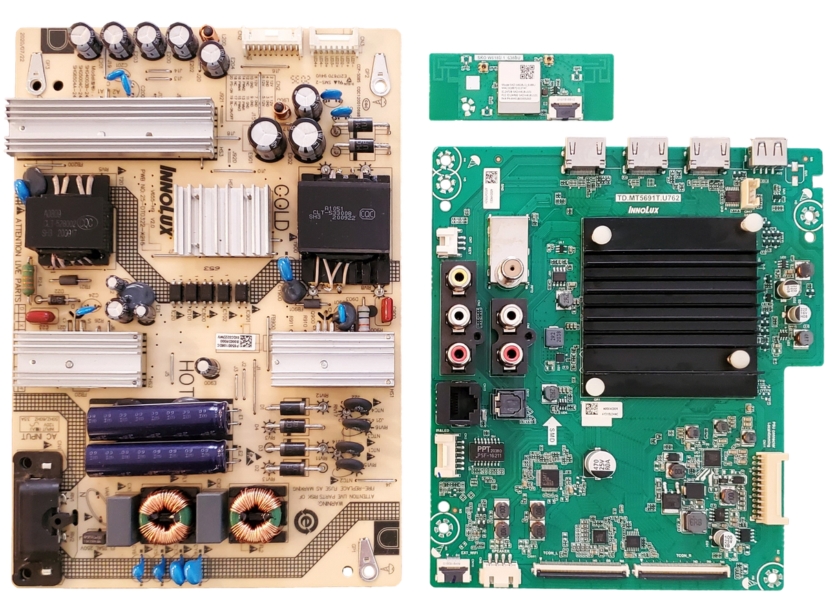 V655-H19 Vizio TV Repair Parts Kit, 6M03A0003H00J Main board, 6M04A0003R000 Power Supply, 6M01B0000S000 Wifi, V655-H19, V655-H9