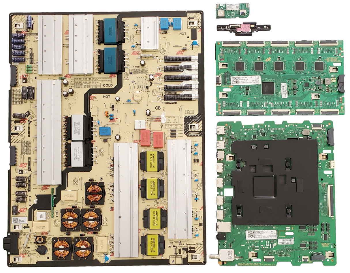 QN85QN90DAFXZA Samsung TV Repair Parts Kit, BN94-18346J Main Board, BN44-01167A Power Supply, BN94-18331B LED Driver, BN59-01470A Wifi, BN59-01435A, QN85QN90DAFXZA