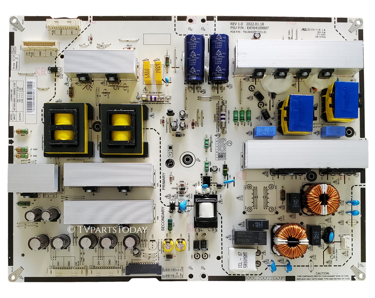 EAY64109007 LG Power Supply Board, LGP4955-16P, 64109007, 86BH5F