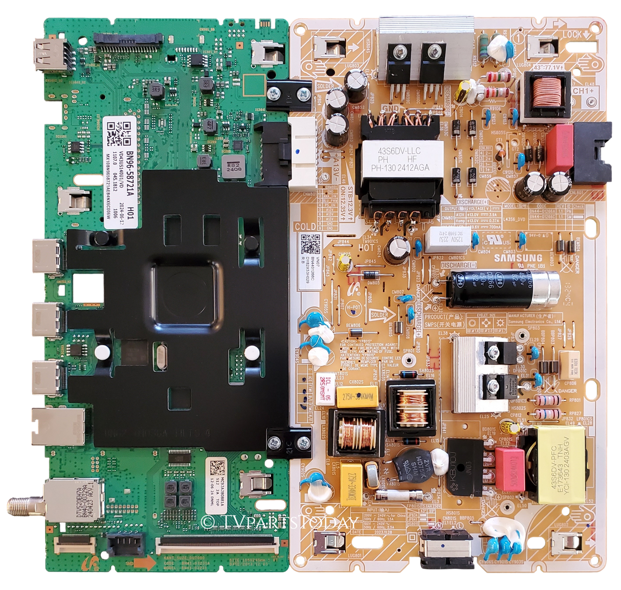 BN96-58721A-COMBO Samsung Main Board/Power Supply, BN41-03231A, KANT_SU2E_DU7000, BN44-01266C, UN43DU7200FXZA
