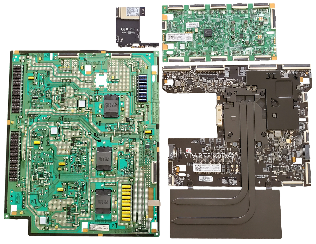 QN65QN800AFXZA Samsung TV Repair Parts Kit, BN94-16880U Main Board, BN44-01131A VSS, BN94-16847A LED Driver, BN59-01372A Wifi, QN65QN800AFXZA