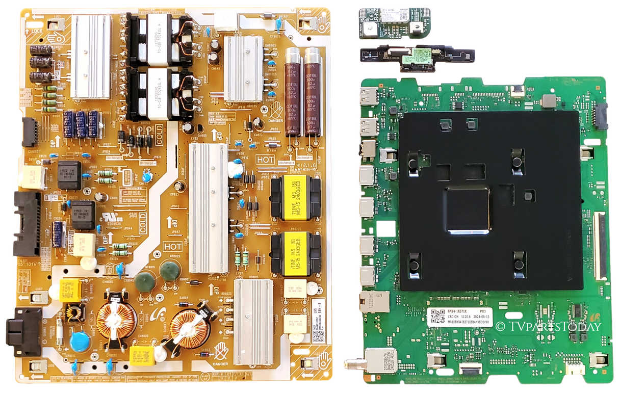 QN65Q70DAFXZA Samsung TV Repair Parts Kit, BN94-18371X Main Board, BN44-01106C Power Supply, BN59-01402A Wifi, BN59-01435A HUB, QN65Q70DAFXZA