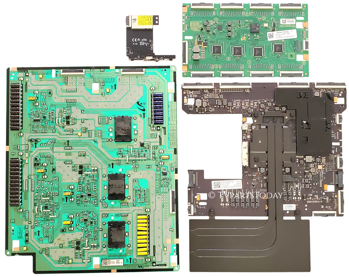 QN65QN800BFXZA Samsung TV Repair Parts Kit, BN94-17446A Main Board, BN44-01172A VSS Driver, BN94-17422A T-Con, BN59-01395A Wifi, QN65QN800BFXZA AA01