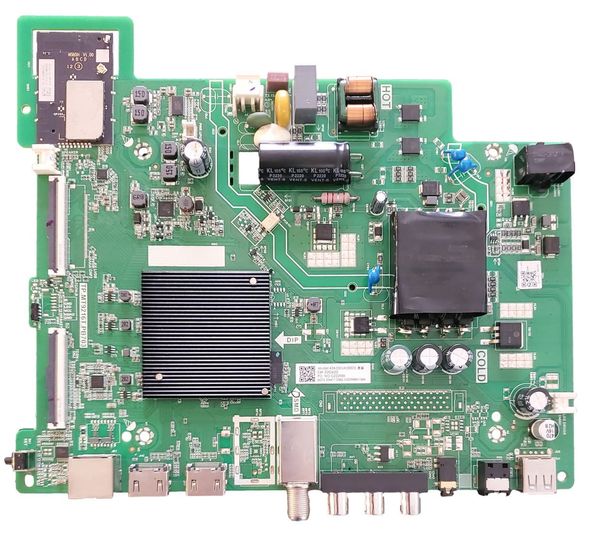 220622 Hisense Main Board / Power Supply Board, 324417, TP.MT9216T.PB703, 40A4H, 43A4H