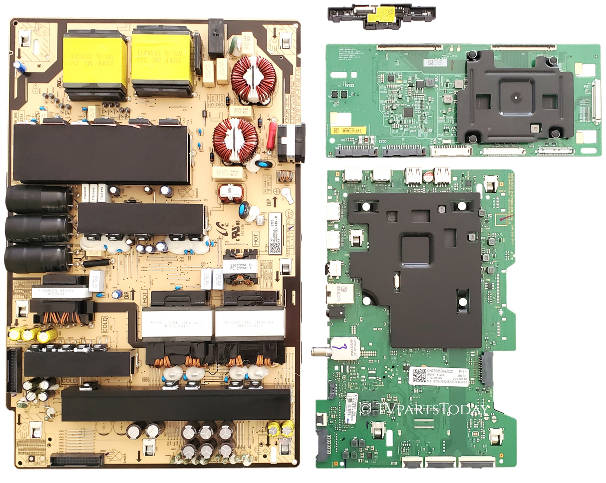 QN77S85DAEXZA Samsung TV Repair Parts Kit, BN94-18426E Main Board, BN44-01255A Power Supply, 6871L-7100A T-Con, BN59-01447A Wifi, QN77S85DAEXZA