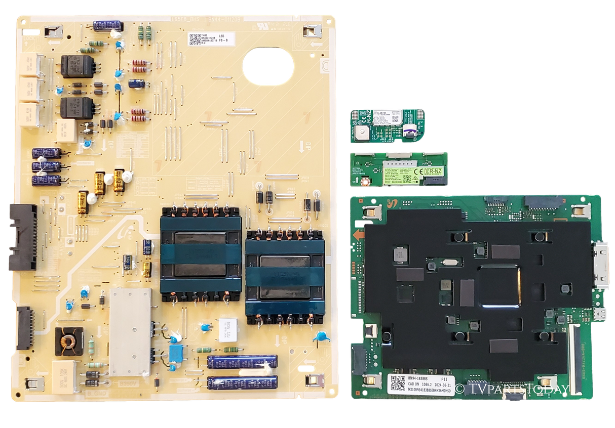 QN65LS03DAFXZA Samsung TV Repair Parts kit, BN94-18388S Main Board, BN44-01120B Power Supply, BN59-01333A Wifi, BN59-01435A HUB, QN65LS03DAFXZA CA01, QN65LS03DAFXZA