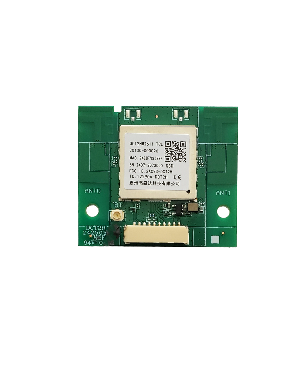 30130-000026 TCL Wi-Fi Module, DCT2HM2611, DCT2H, 40S35F