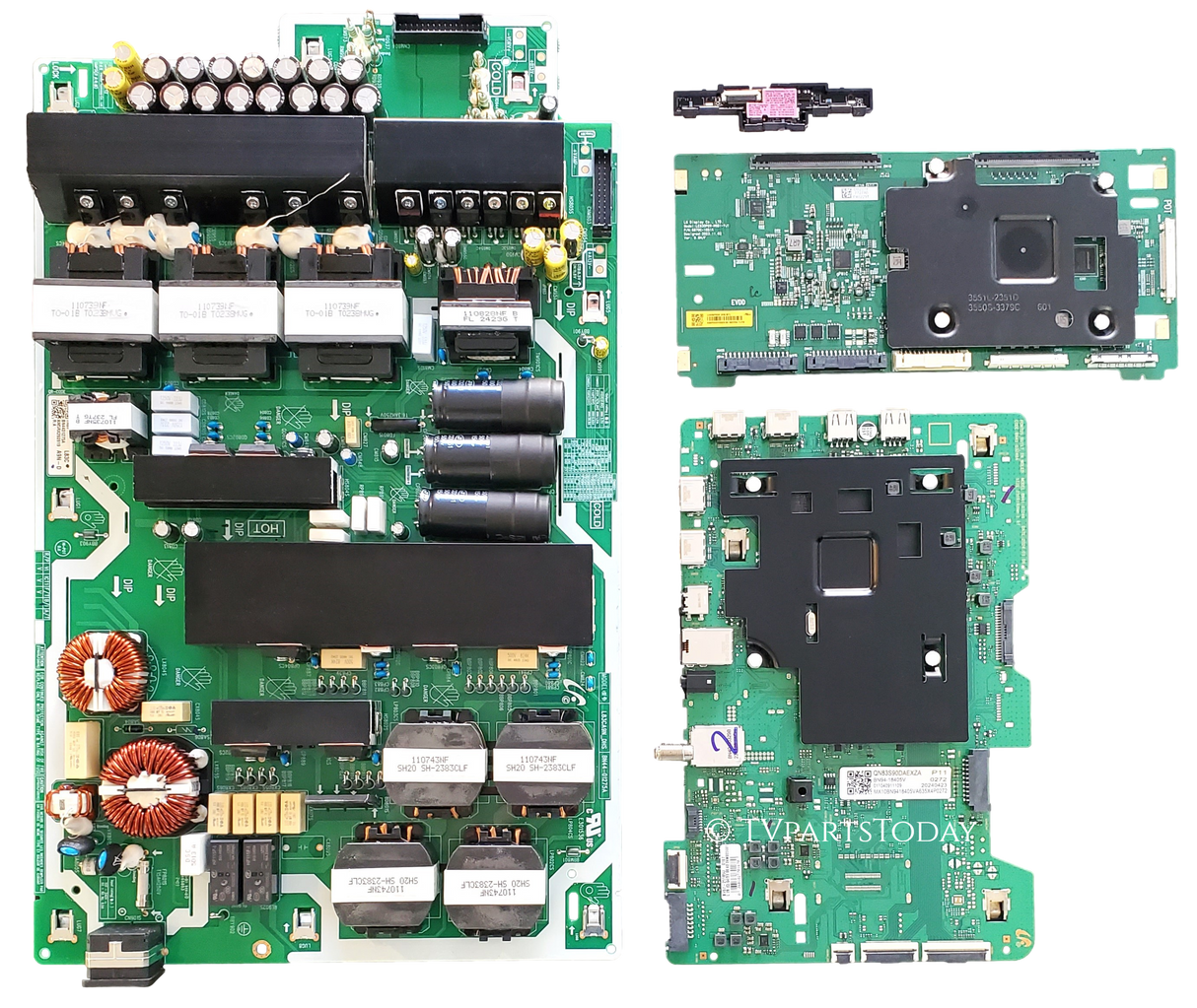 QN83S90DAEXZA Samsung TV Repair parts Kit, BN94-18405V Main Board, BN44-01275A Power Supply, 6871L-7727A T-Con, BN59-01447A Wifi, BN59-01435A Hub, WA01, QN83S90DAEXZA