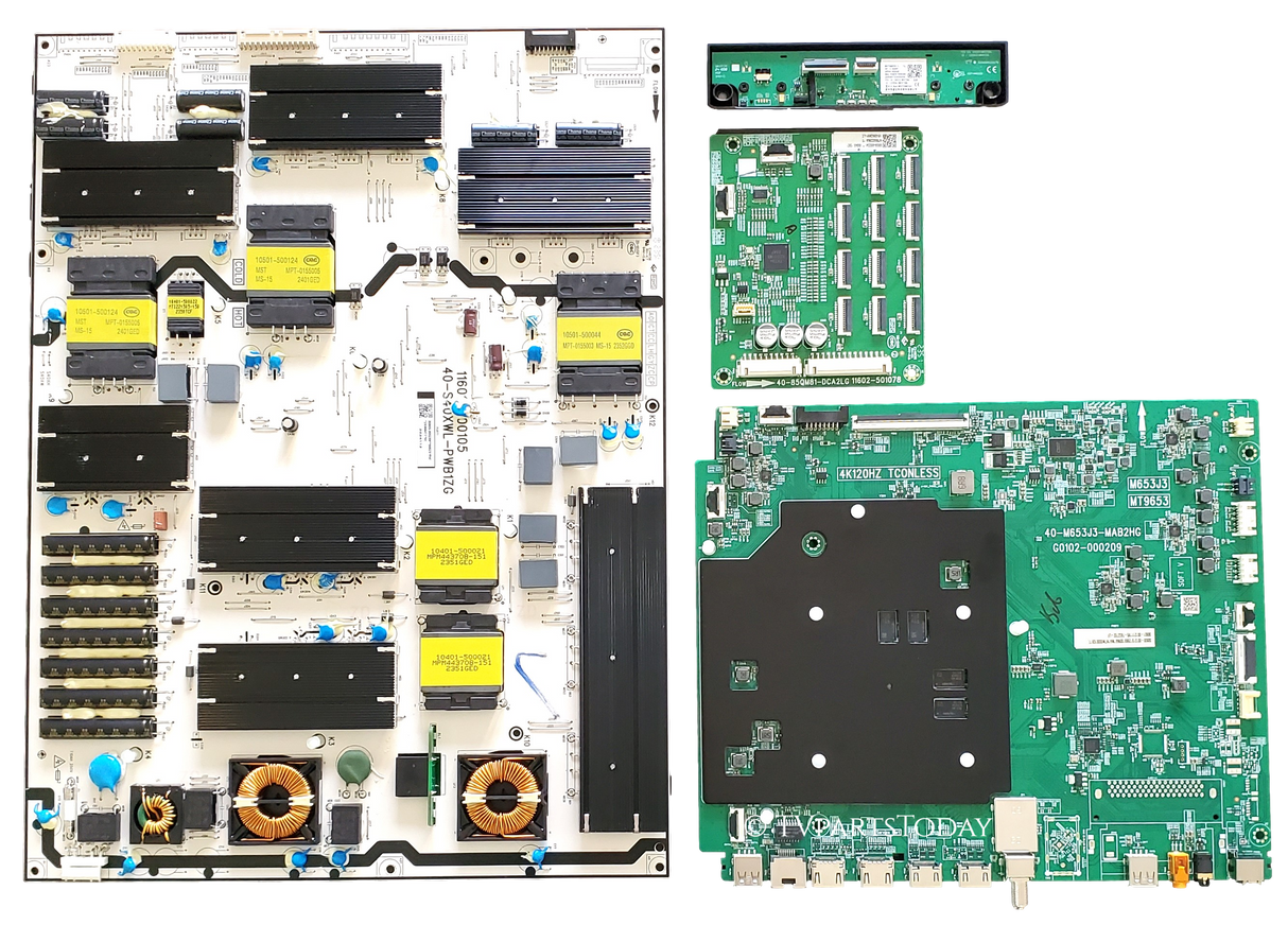 85QM851G TCL TV Repair Parts Kit, 30800-001215 Main Board, 30805-000289 Power Supply, 30835-000234 LED Driver, 85QM851G