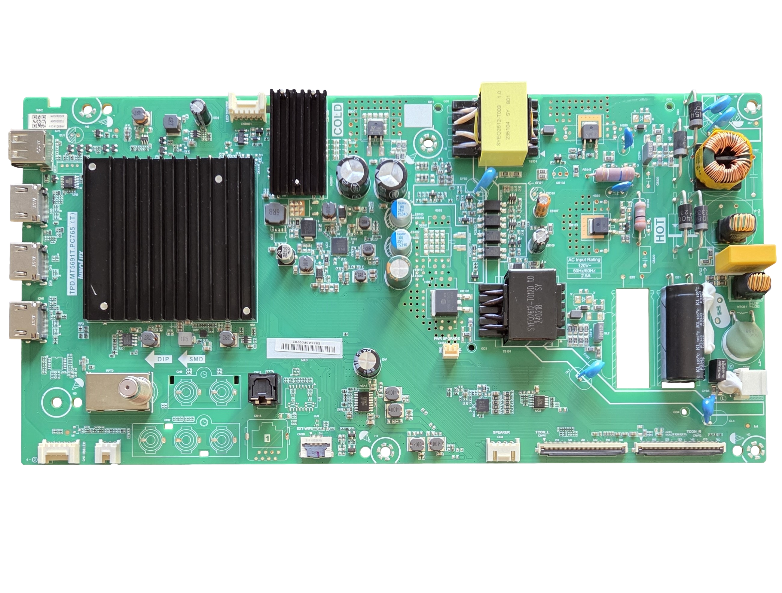 6M03A000EX00J Vizio Main Board, M0009D00R, TPD.MT5691T.PC765