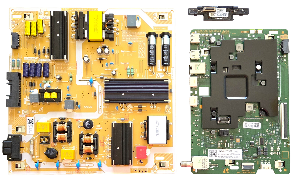 QN55Q60AAFXZA Samsung TV Repair Parts Kit, BN94-16650T Main Board, BN44-01100C Power Supply, BN59-01360A Wifi, QN55Q60AAFXZA