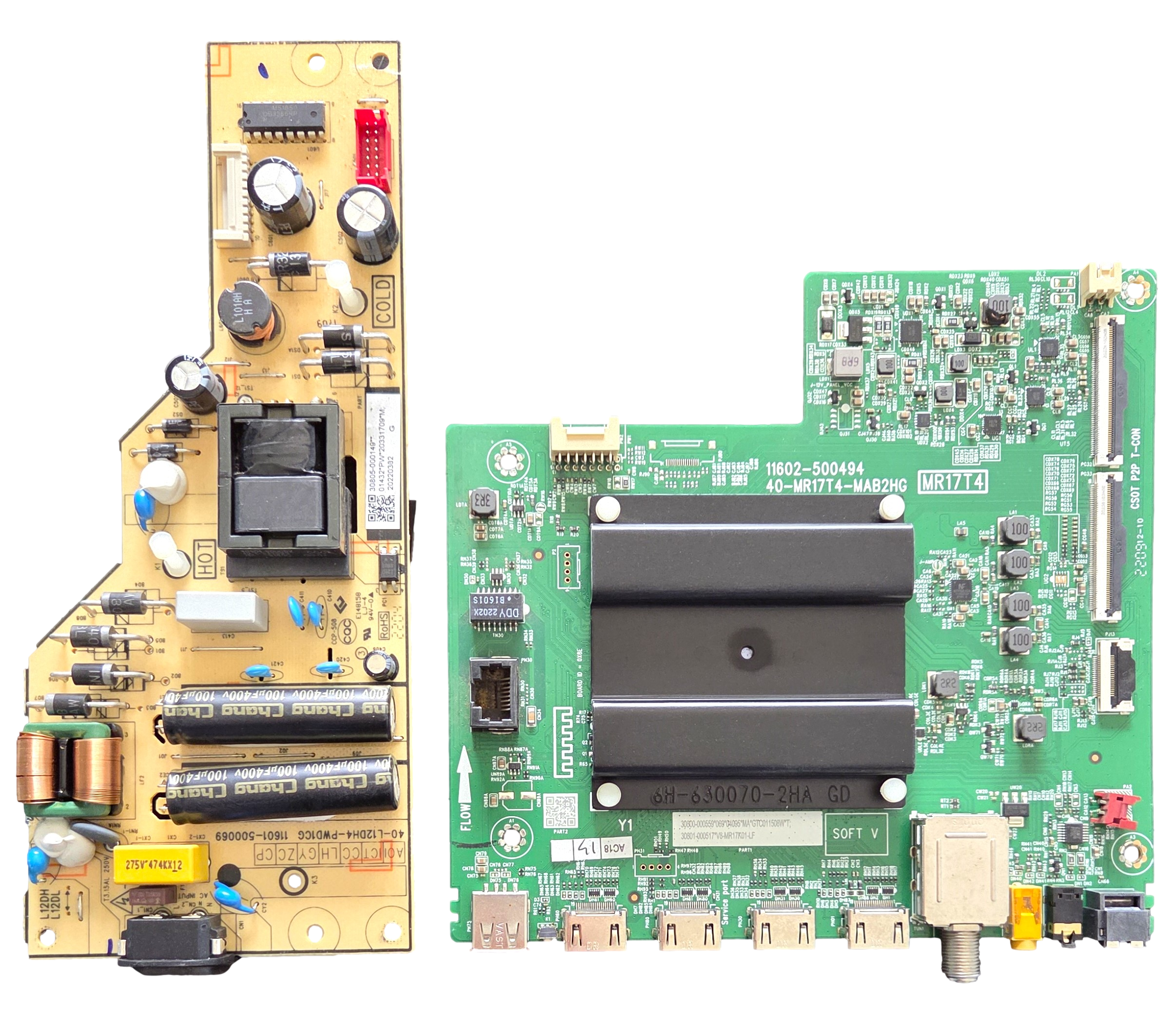 55S451 TCL TV Repair Parts Kit, 30800-000559 Main Board, 30805